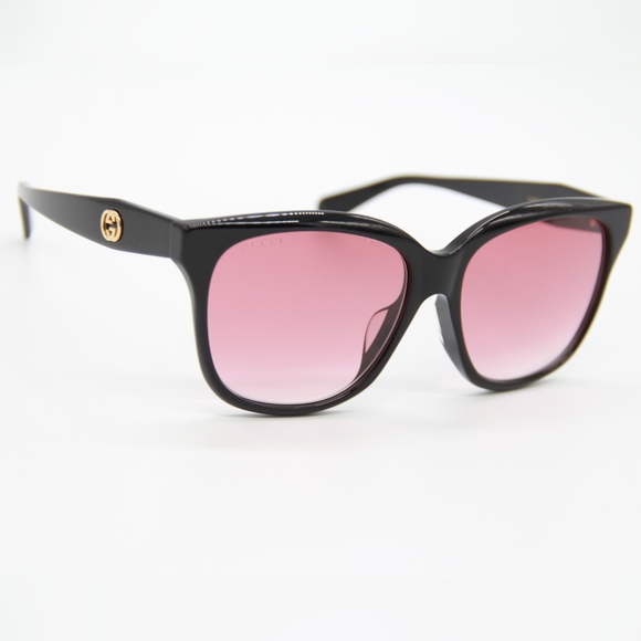 NEW GUCCI GG0800SA 002 BLACK RED CAT EYE SUNGLASSES GUCCI - Picture 4 of 13